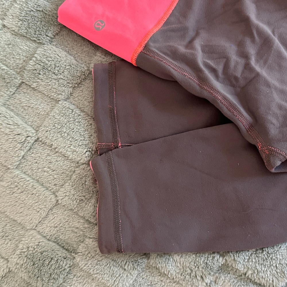 Lululemon Wunder Under Pant Leggings Grapefruit Reversible Pink/Gray - Picture 3 of 16